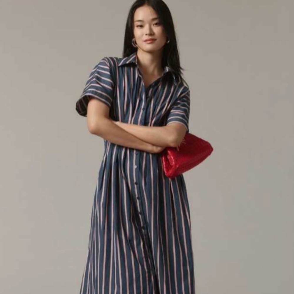 The Tobie Shirt Dress by Exquise Anthropologie Size Medium factory Second EUC